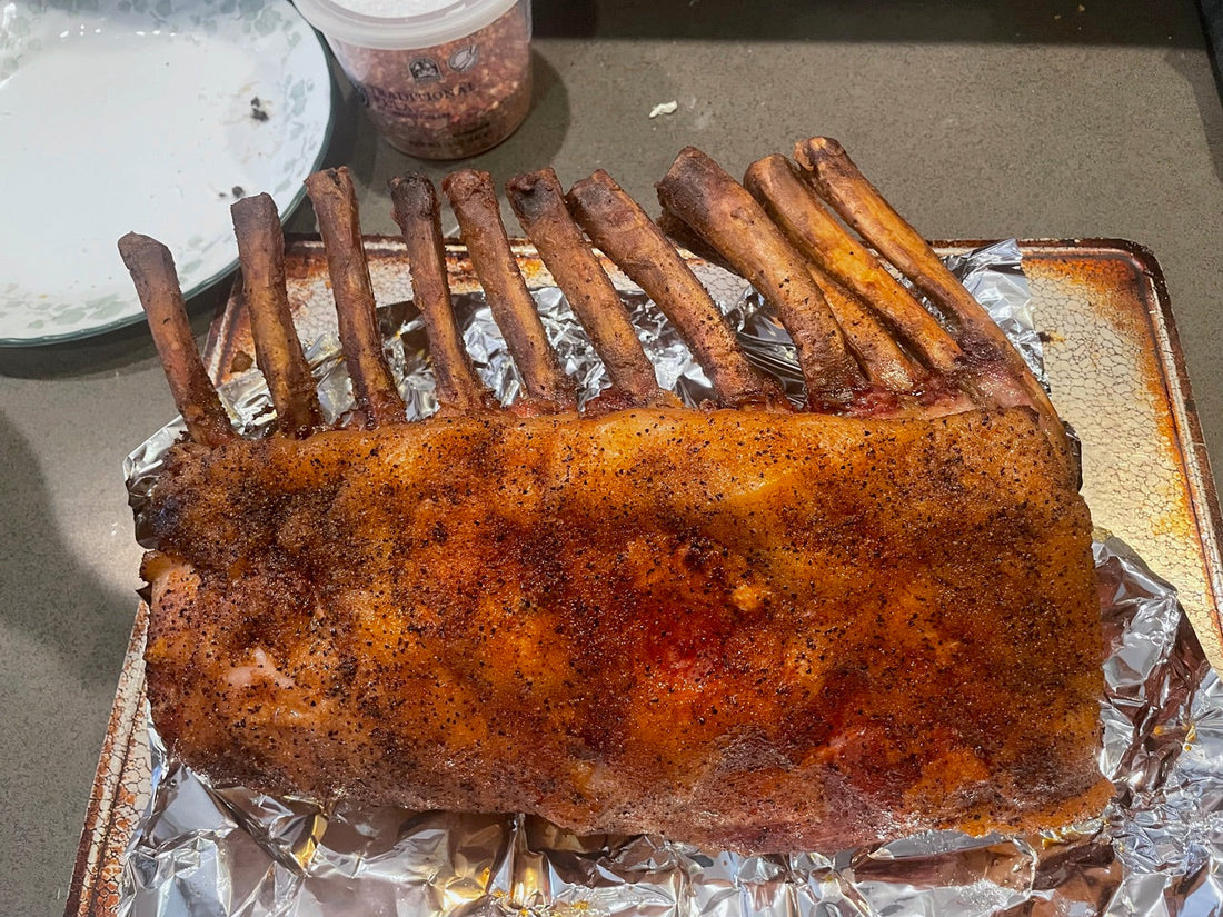 Recipe for Seasoned French Rack of Pork